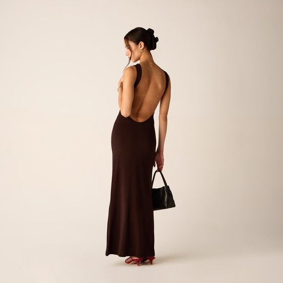 backless midi dress casual Solid SIZE:Small cup C no Other Sleeve Backless Dress Bra -